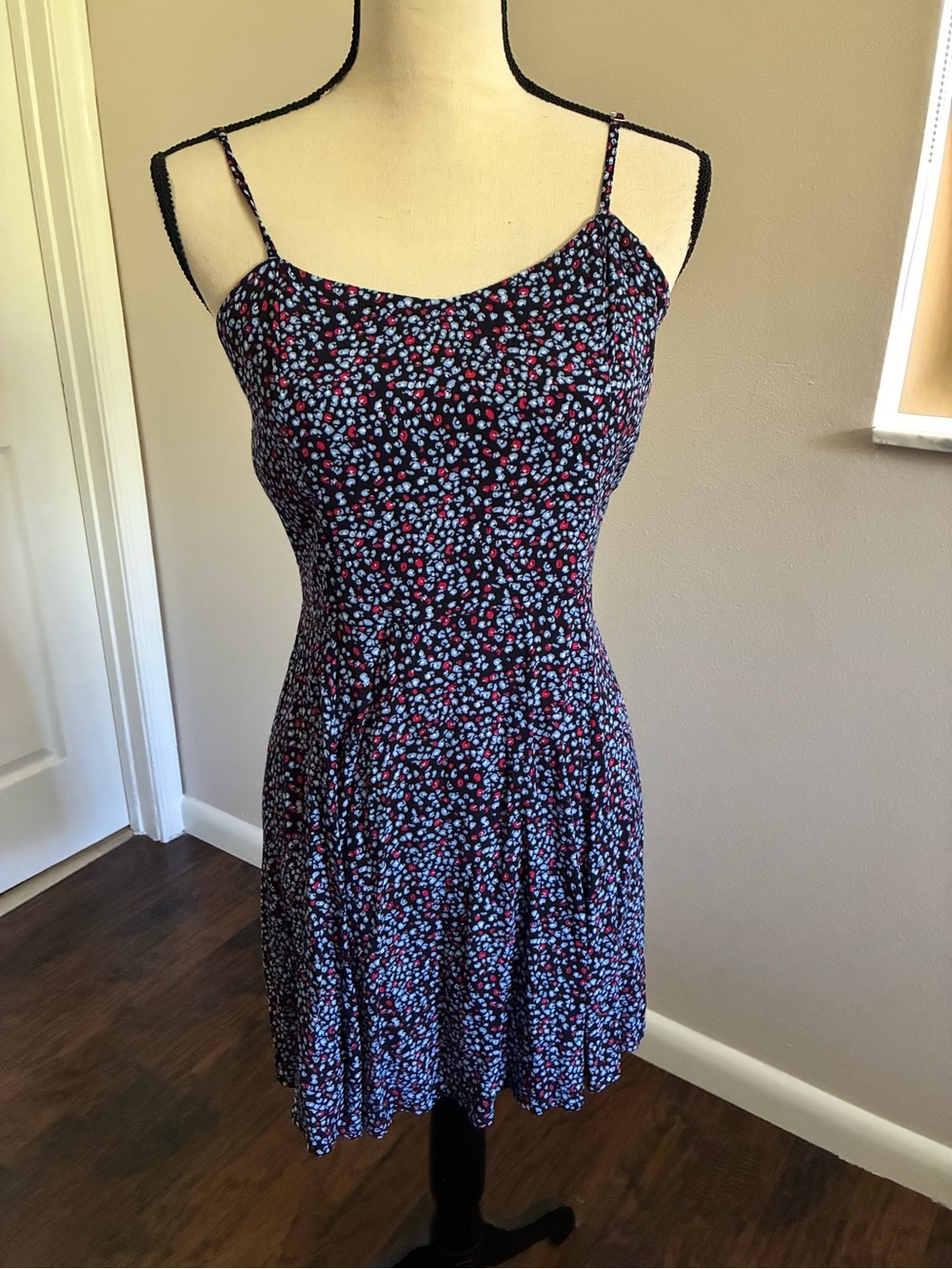Calvin Klein Jeans Floral Spaghetti-Strap Mini Dress